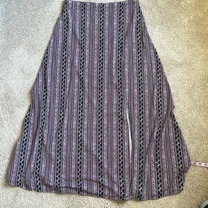 Westport 1962 Pink & Black Aztec Geo Print Maxi Skirt   NWOT Size Medium